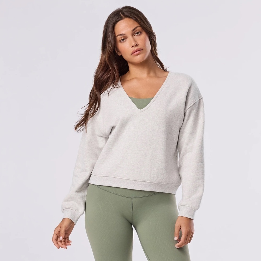 NWT Deep V-Neck Sweatshirt